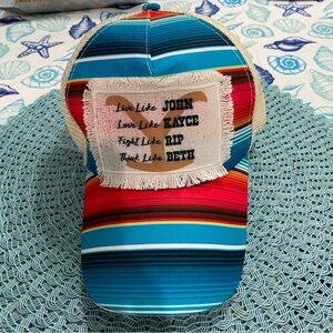 Yellowstone Striped Multicolor Cap euc